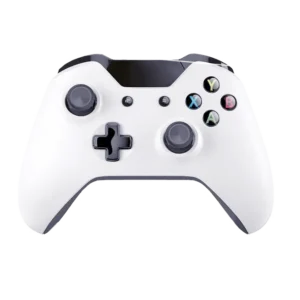 white-wireless-game-console-controller-front-view-layout